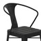 Flash Furniture Black Patio Club Chairs with Poly Resin Seats, 2PK 2-SB-T11C-BK-GG - alternate 3